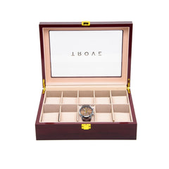 Trove Horloge kist 10 slots hout luxe open 3
