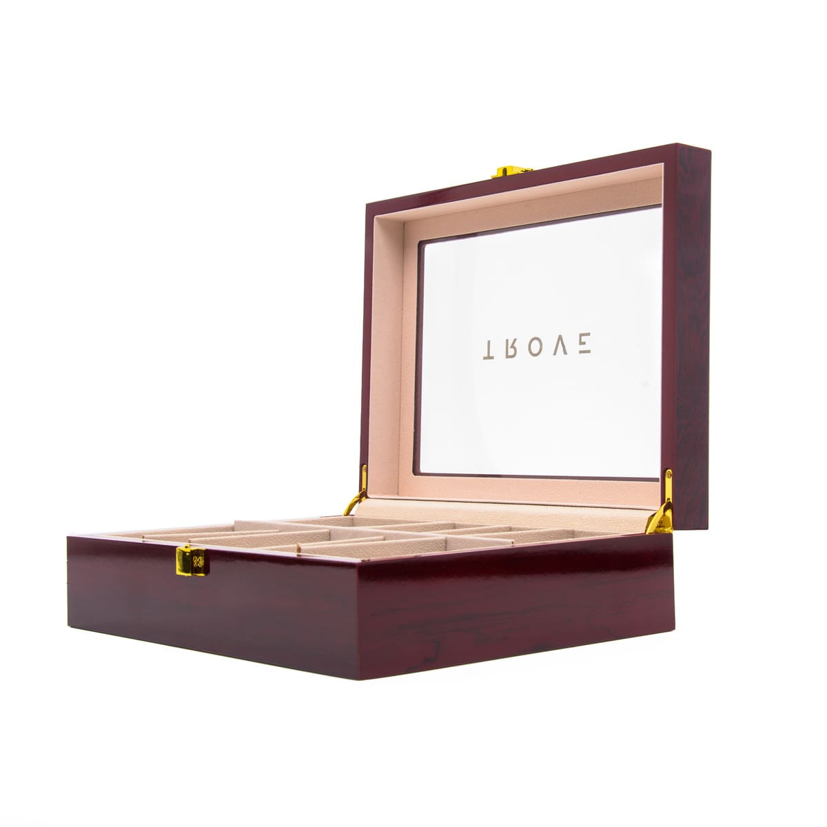 Trove Horloge kist 10 slots hout luxe open 7