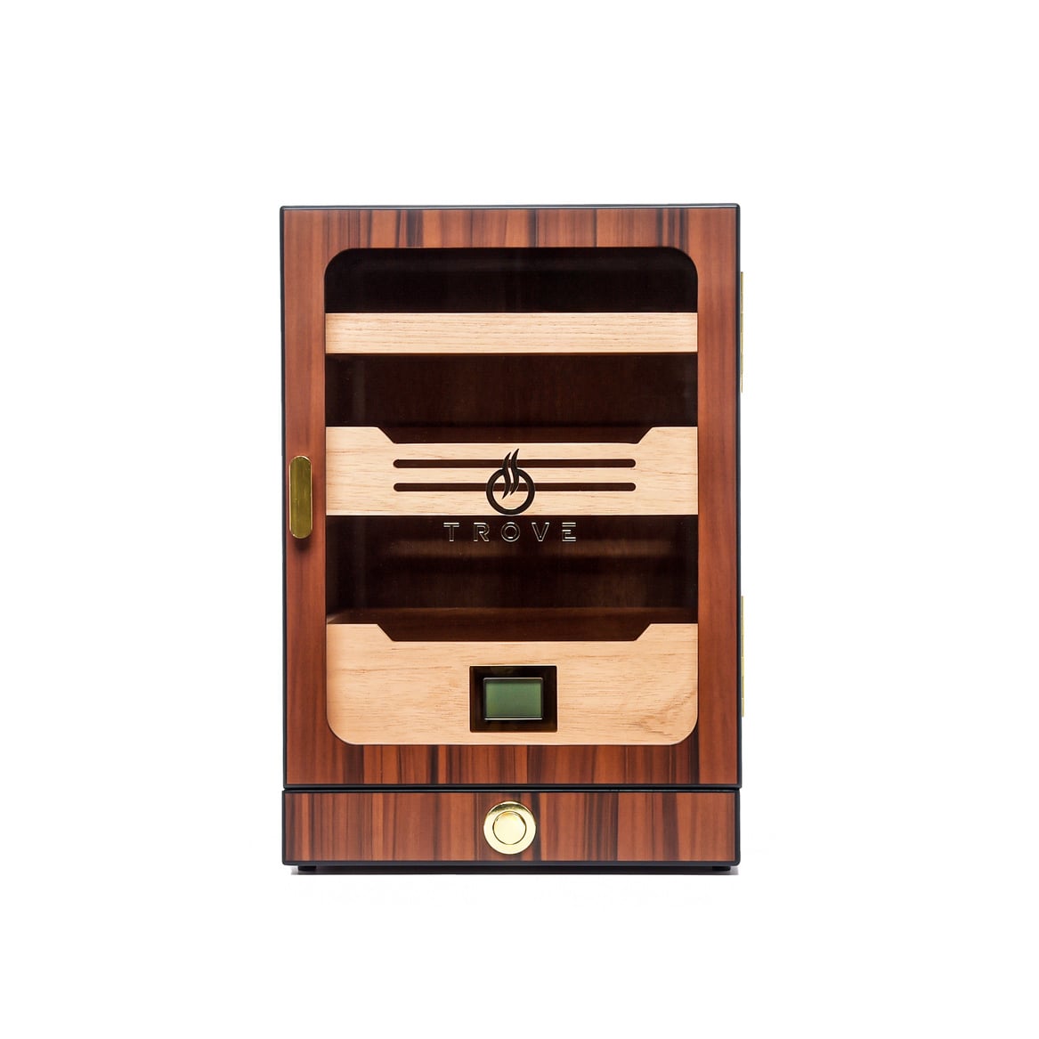 Trove Humidor sigaren kist Led Bruin voorkant 3