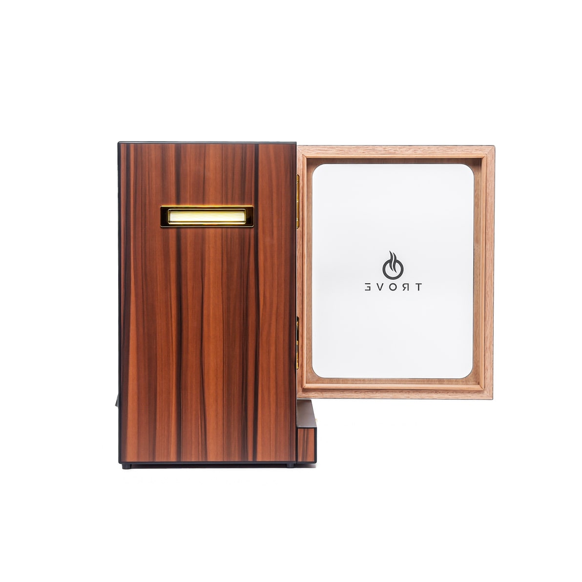 Trove Humidor sigaren kist Led Bruin zijkant