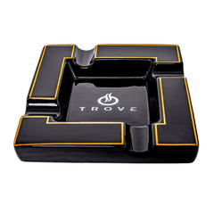 Trove Luxe Sigarenasbak Keramiek – Zwart met Goud 
