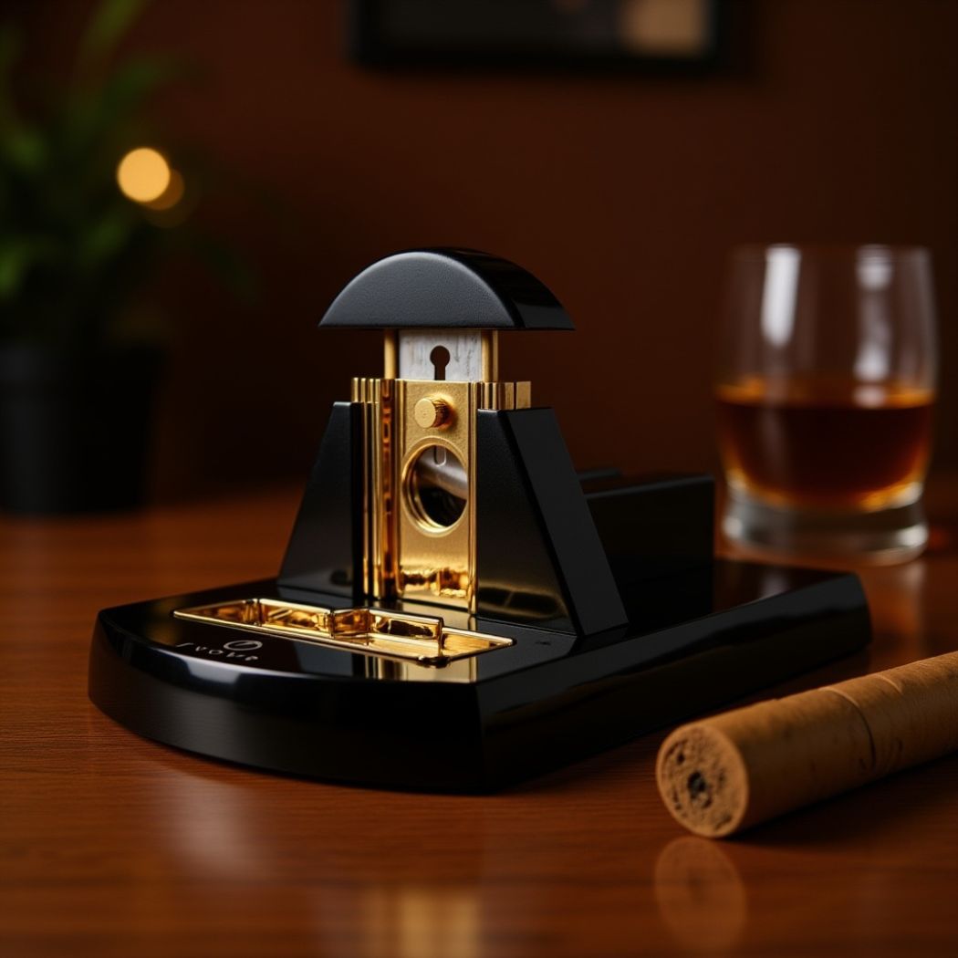Trove Luxe Tafel Sigarenknipper – Zwart met Goud sfeerfoto