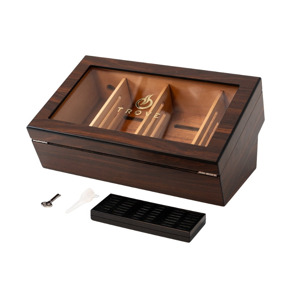Trove Sigarenhumidor bruin – Matte Finish  met accessoires
