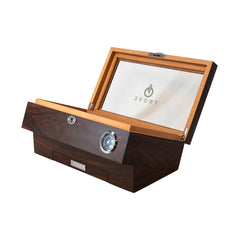 Trove Sigarenhumidor bruin – Matte Finish  open
