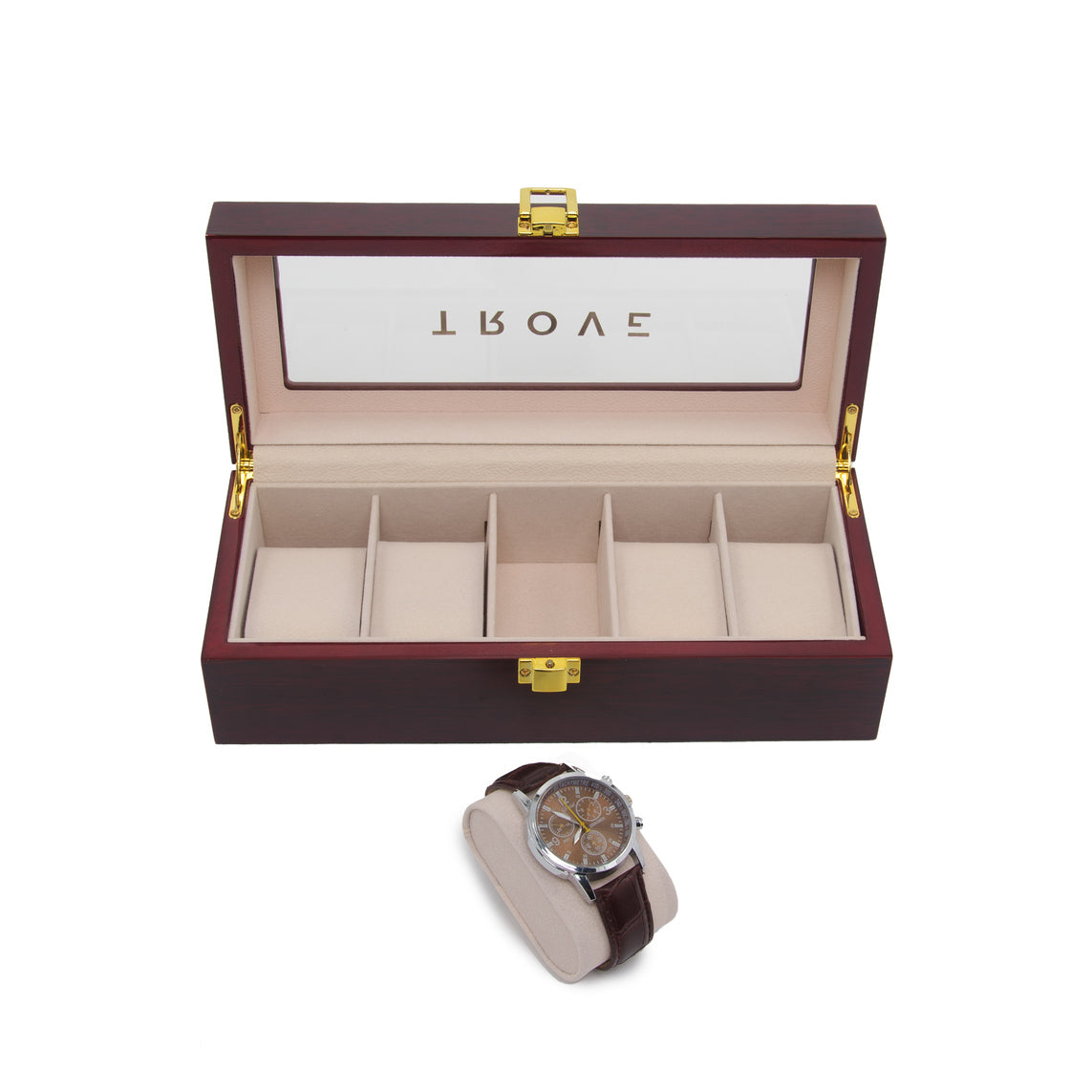 Trove horloge bewaar kist luxe 5 slots