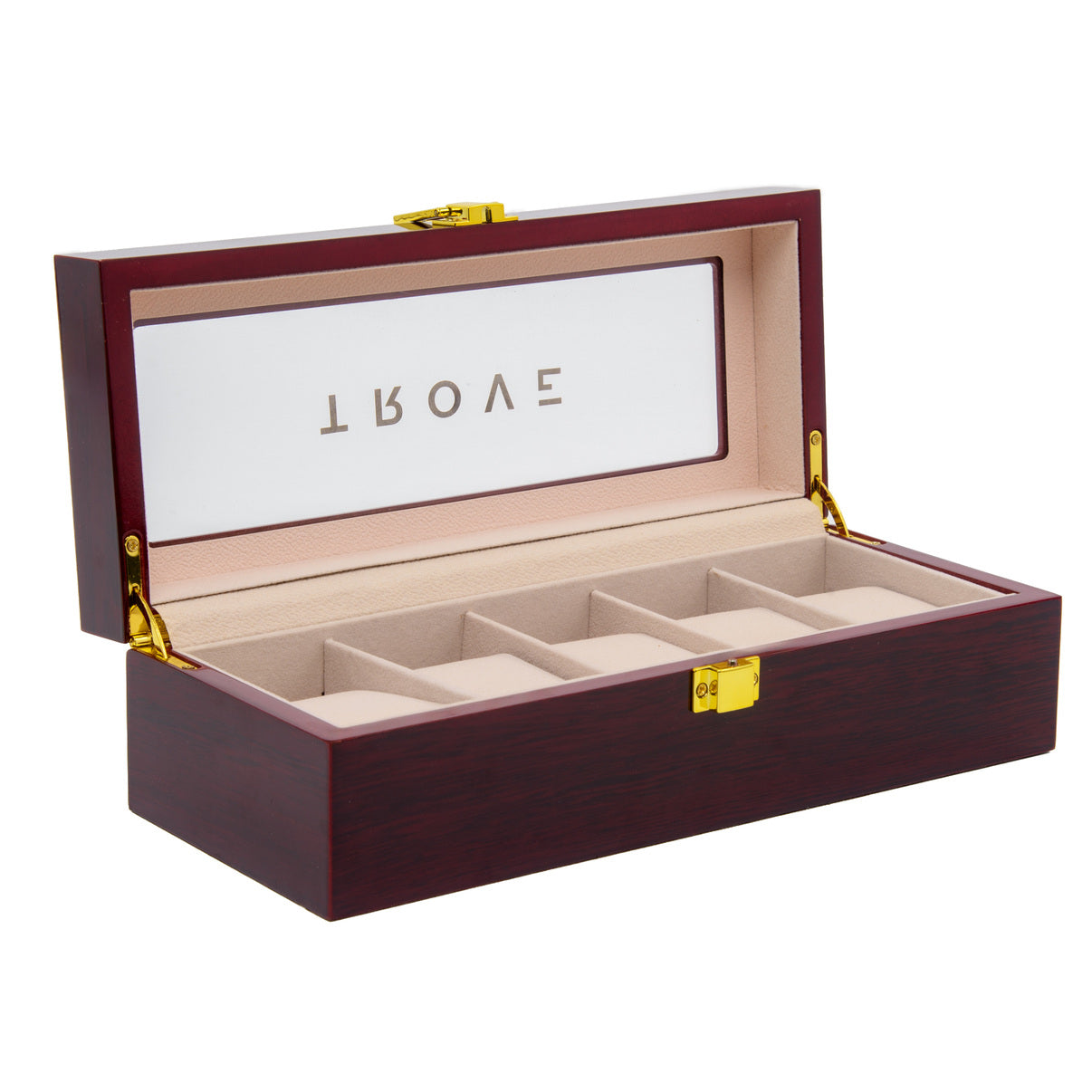 Trove horloge bewaar kist luxe 5 slots open klep