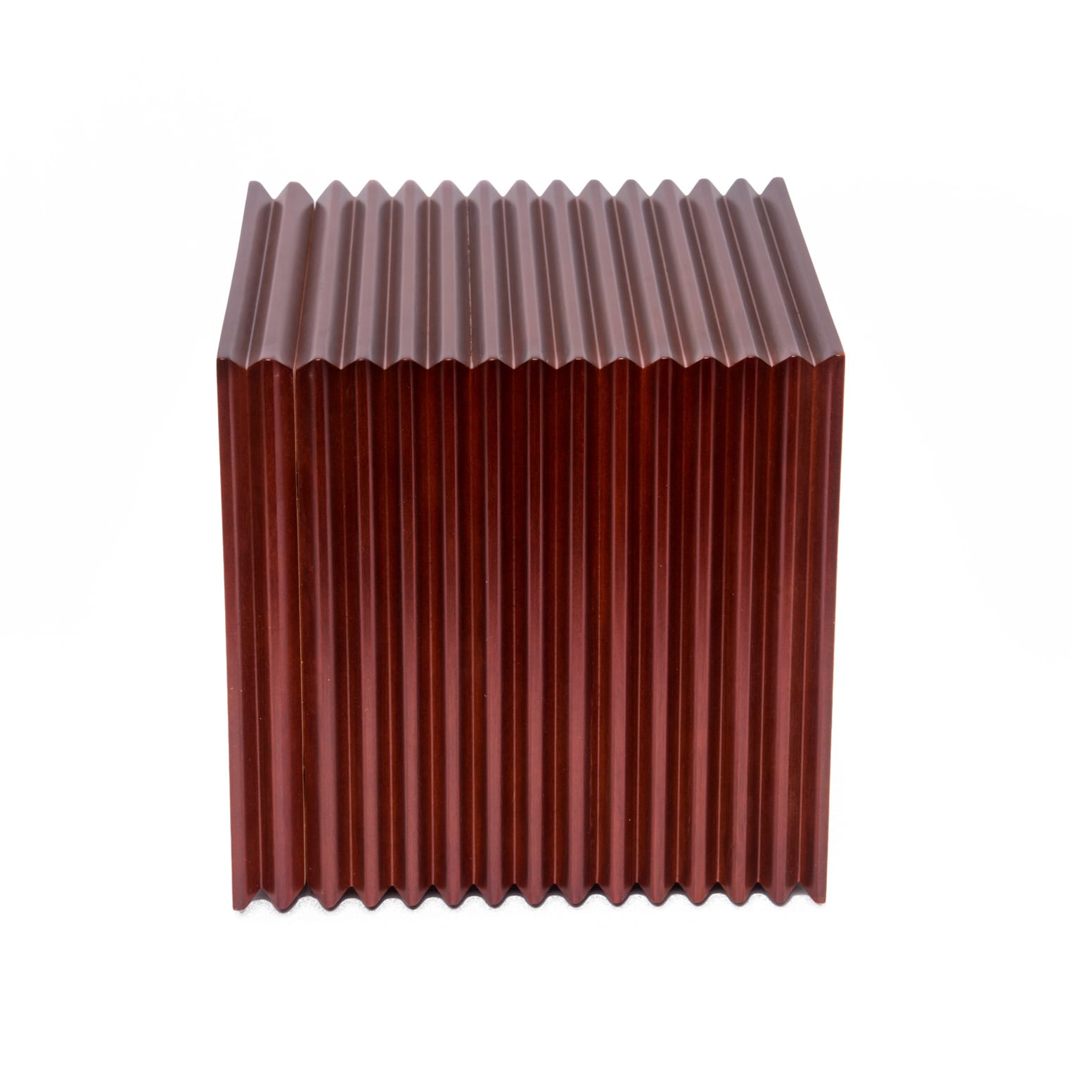 Trove sigaar humidor ribbel patroon rood bruin zijkant