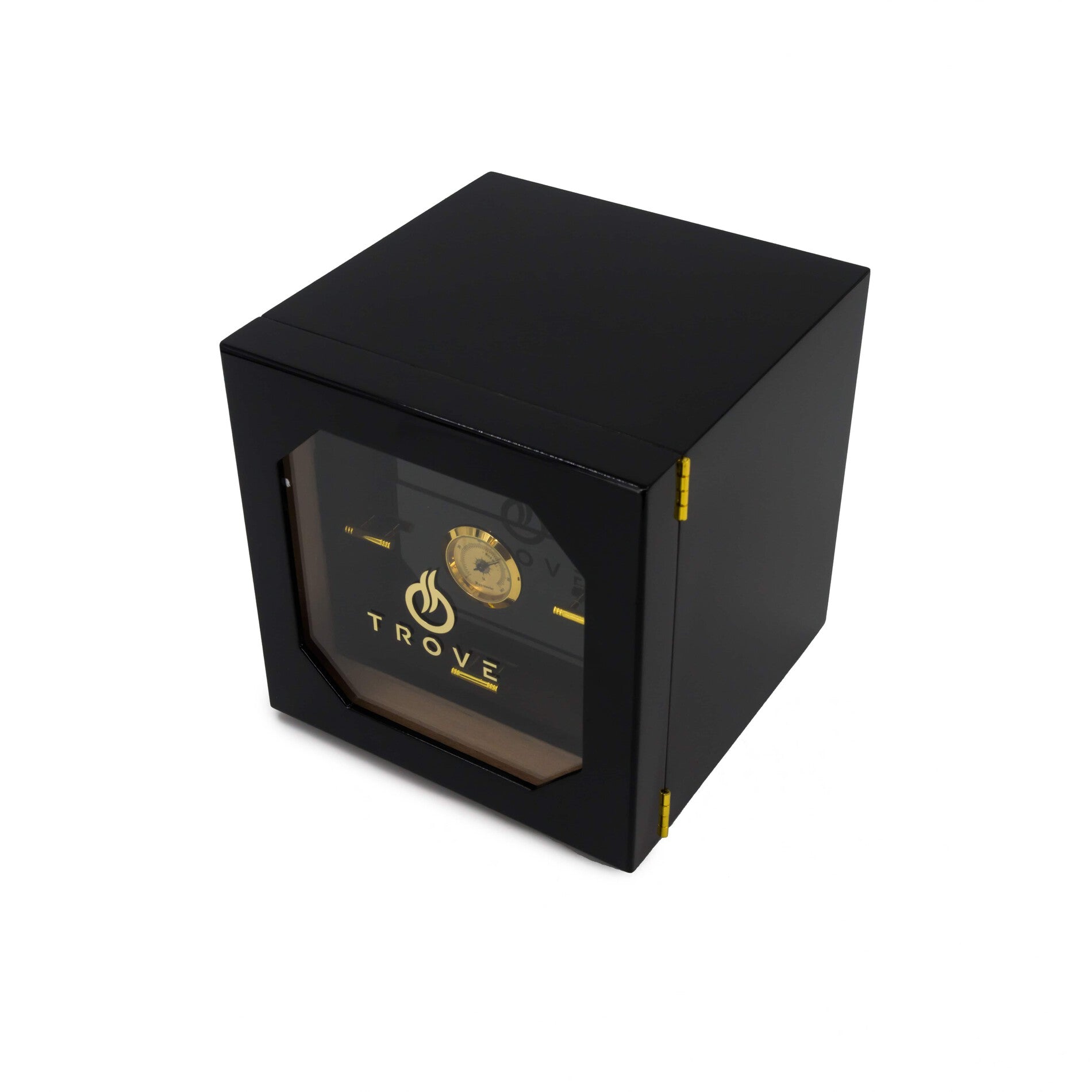 Trove sigaren humidor zwart vierkant 