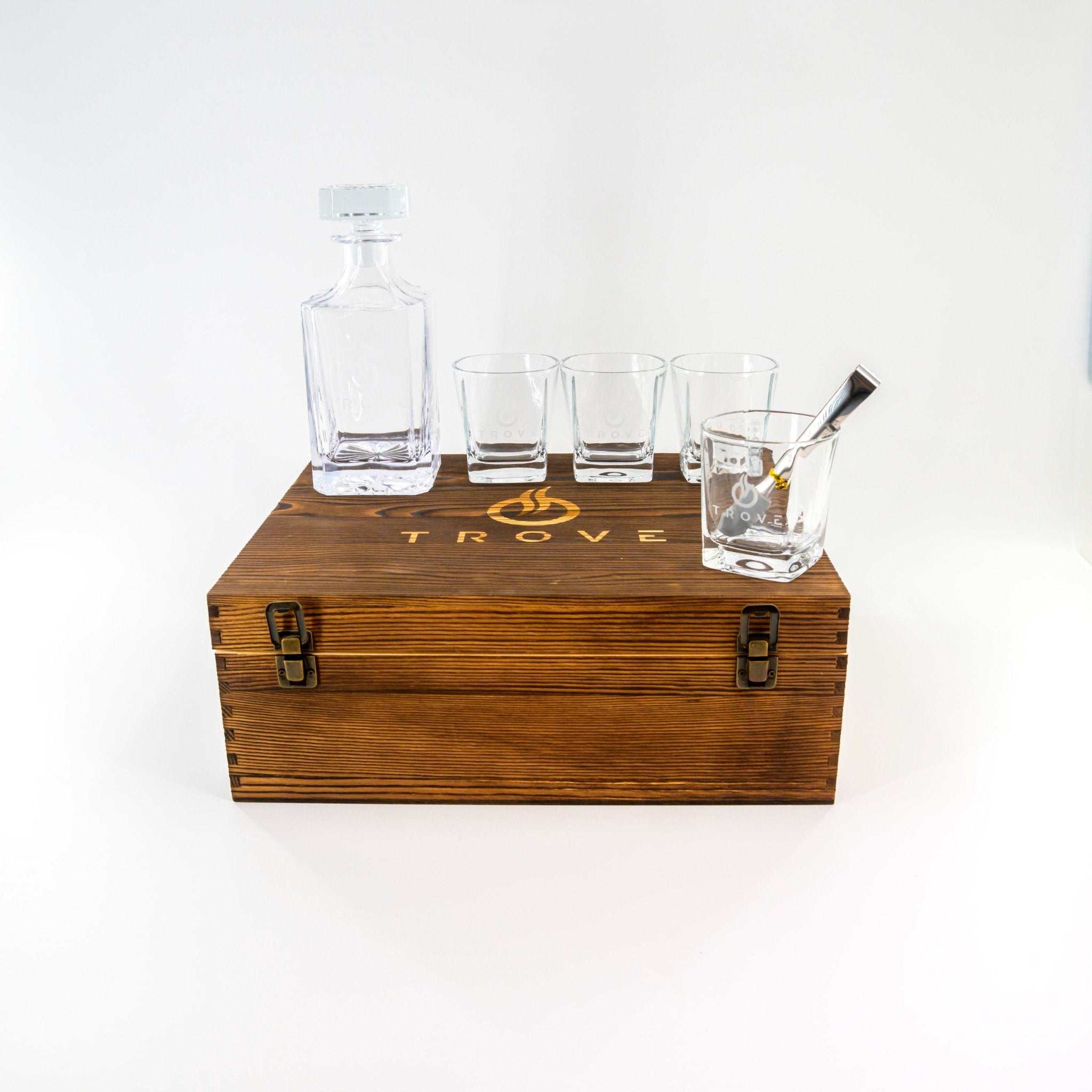 Trove whiskey set karaf met glazen uitgepakt