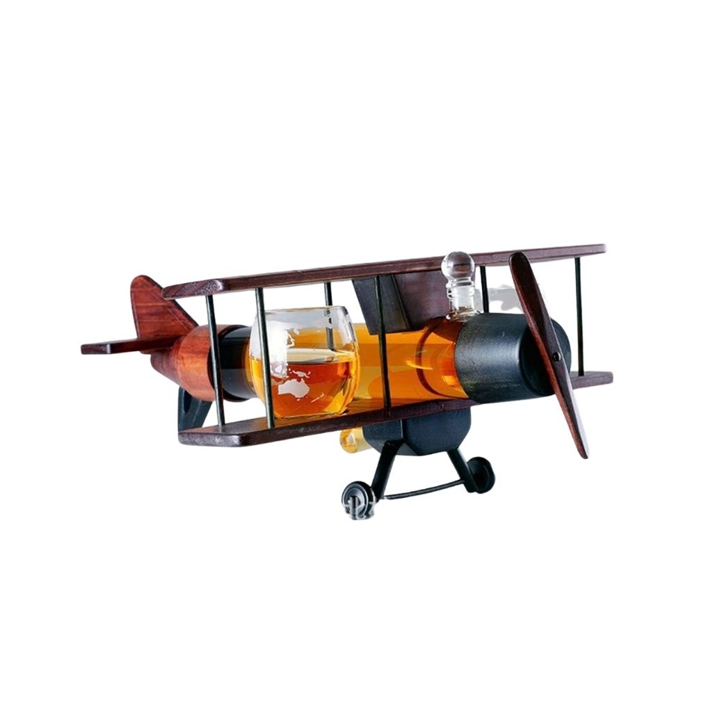 Vliegtuig Whisky Karaf Set 8