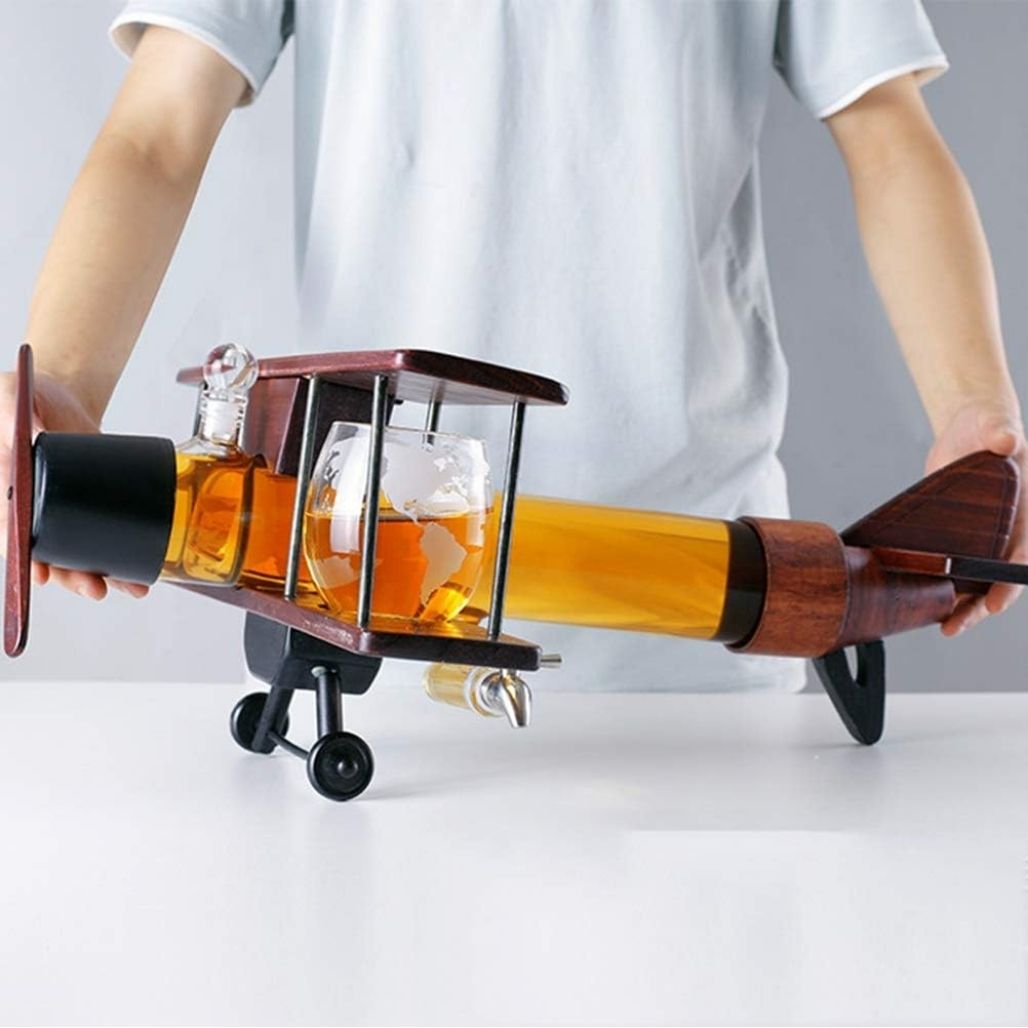 Vliegtuig Whisky Karaf Set sfeer