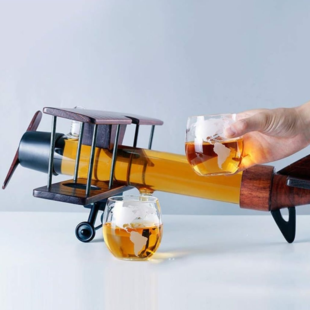  Vliegtuig Whisky Karaf Set sfeer 2