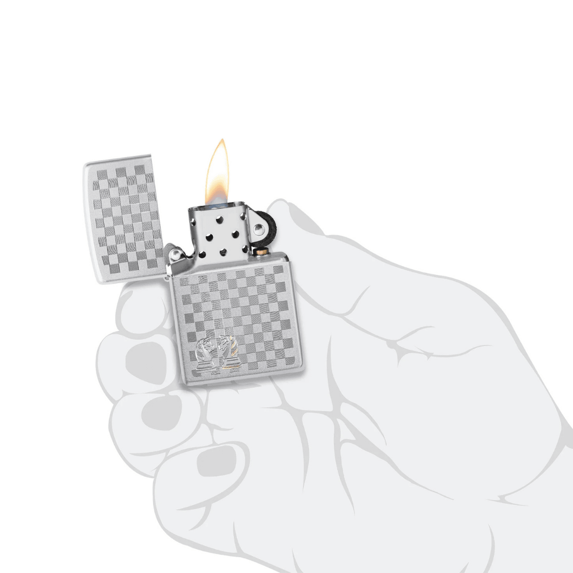 Zippo Benzine aansteker schaak design sfeer 1