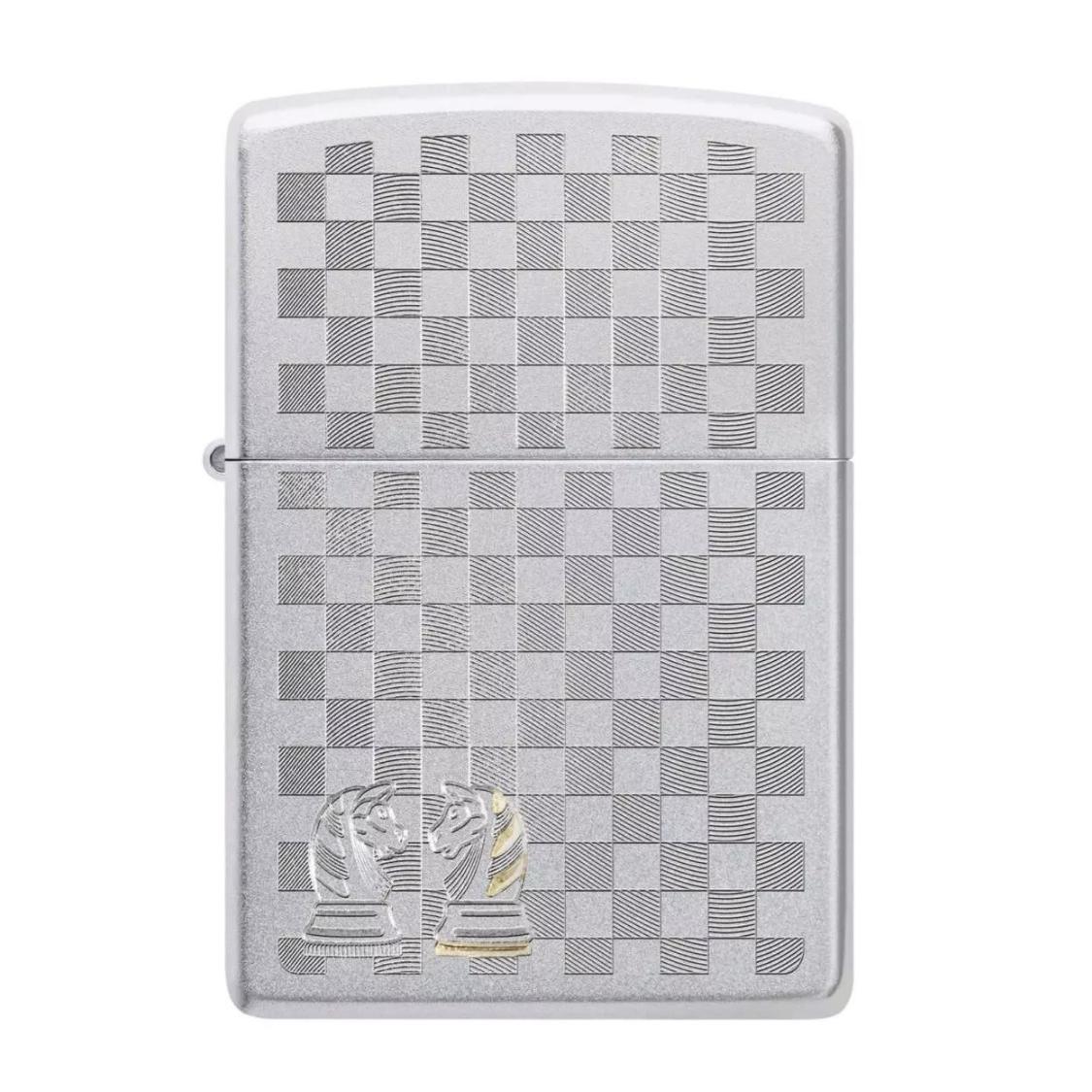Zippo Benzine aansteker schaak design staand 1