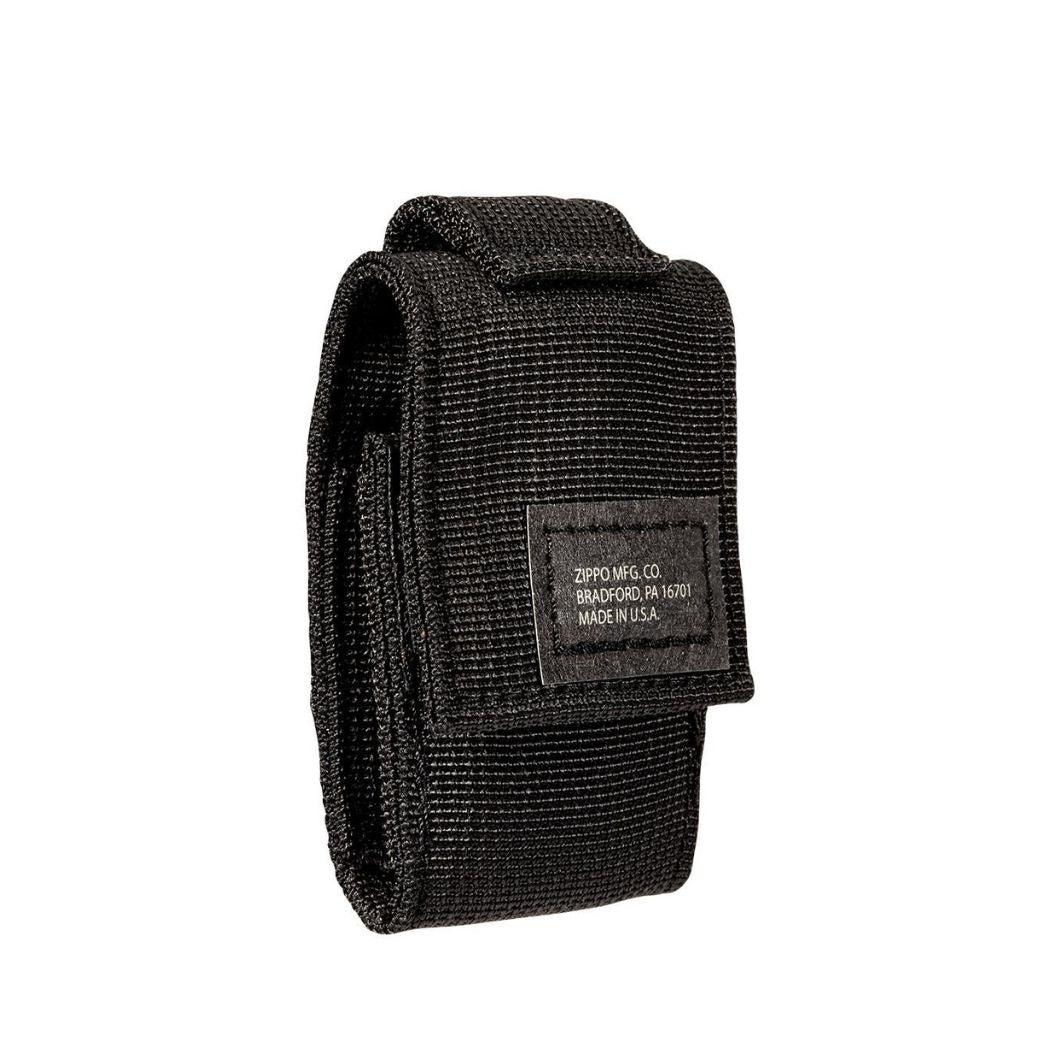 Zippo Black Crackle Geschenkset pouch schuin