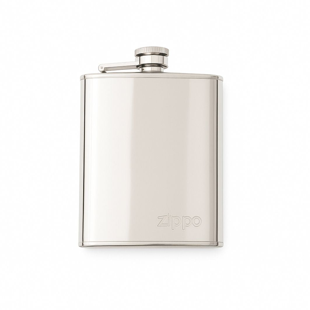 Zippo Heupfles Chroom  vooraanzicht