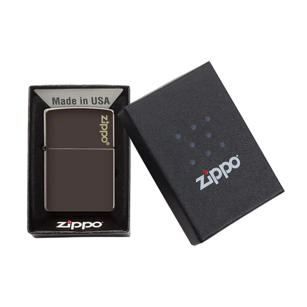 Zippo mat bruin benzine aansteker giftbox
