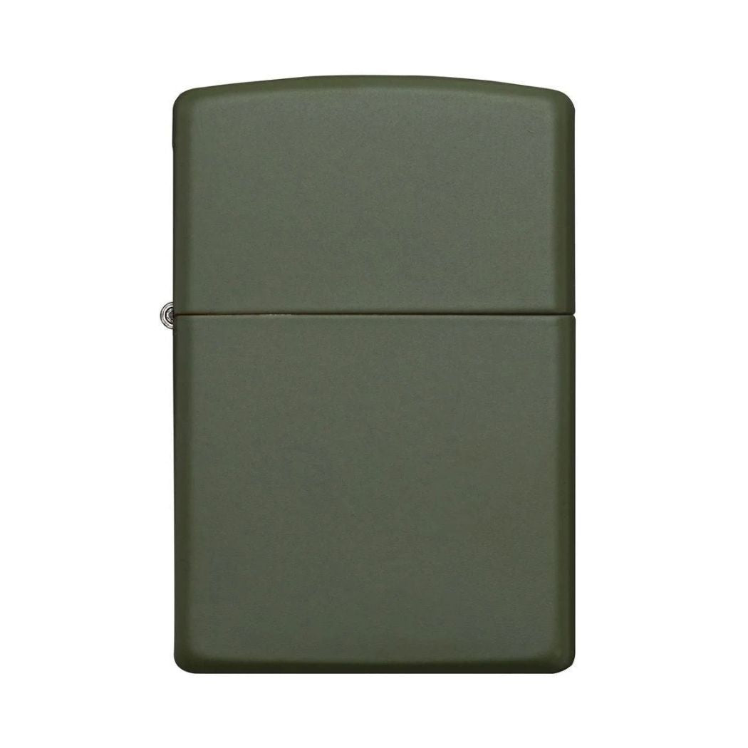 Zippo mat groen benzine aansteker