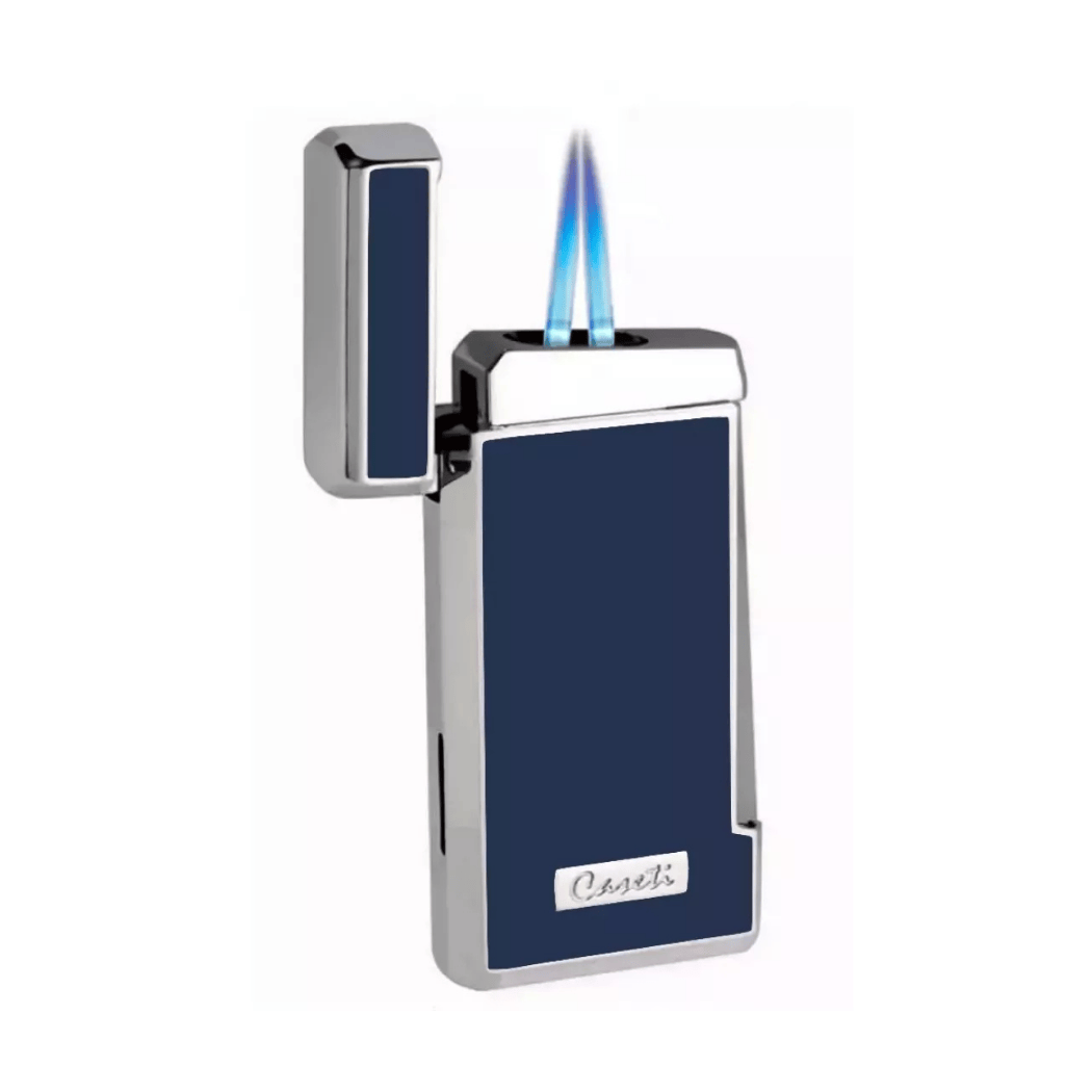 caseti sigarenaansteker gas aansteker blauw staand vlam