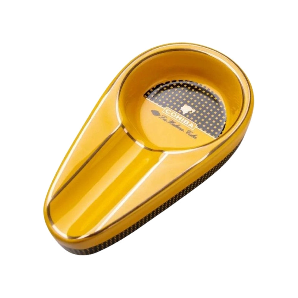 cohiba sigaar asbak geel voorkant 2