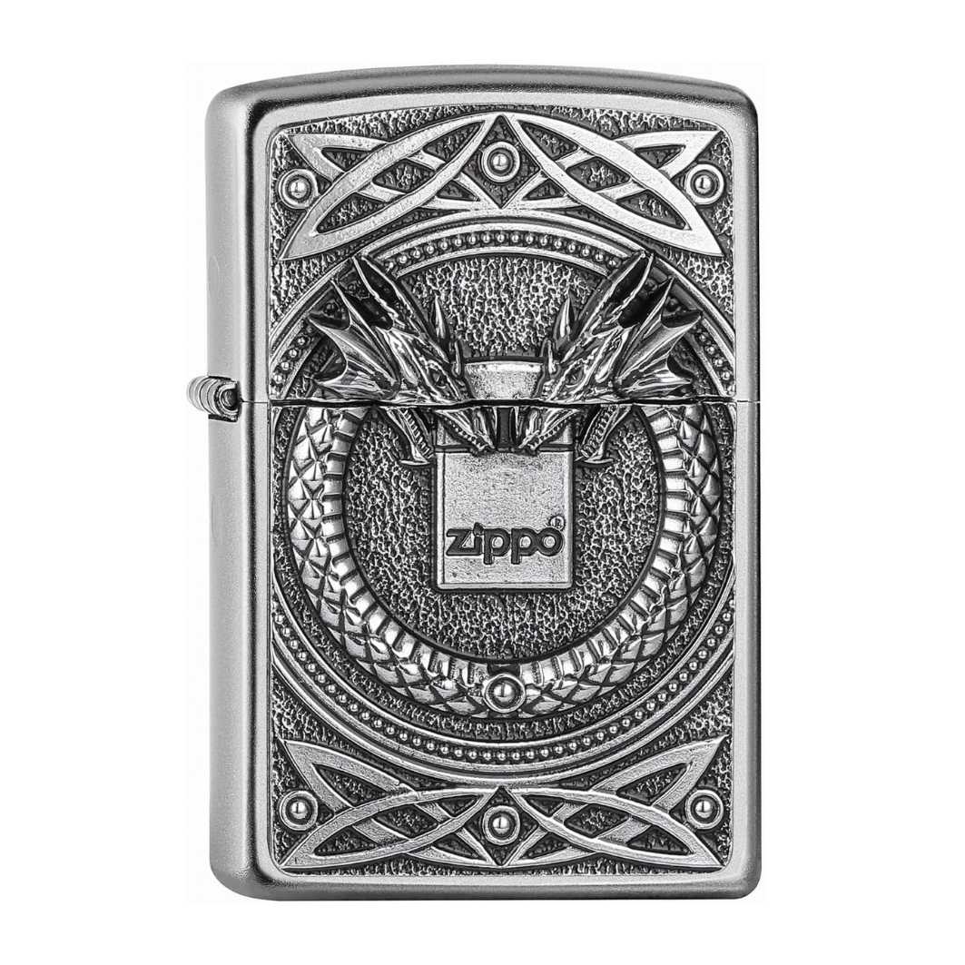 zippo 3d draken design vooraanzicht