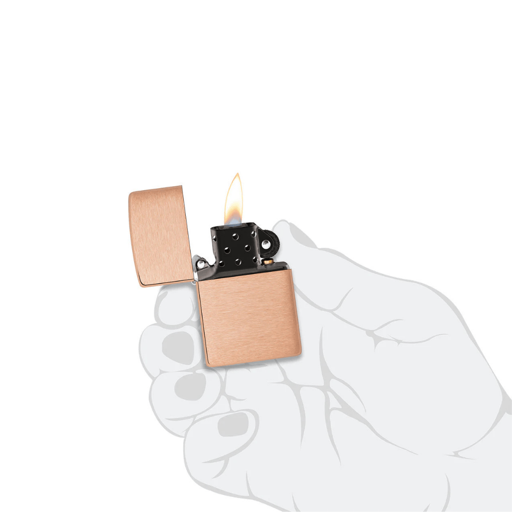 zippo Massief Koper Aansteker limited editie maat indicatie