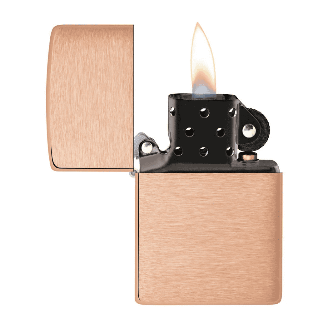 zippo Massief Koper Aansteker limited editie open vlam