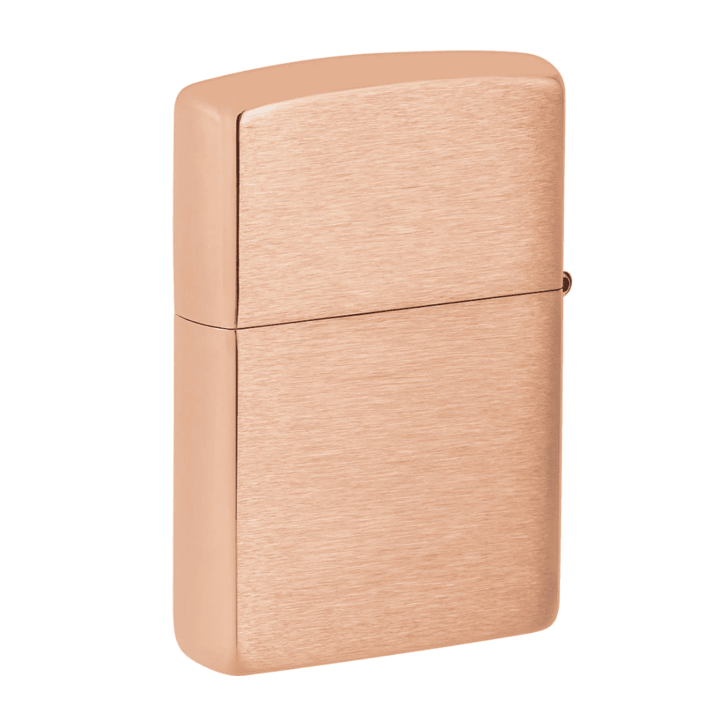 zippo Massief Koper Aansteker limited editie schuin